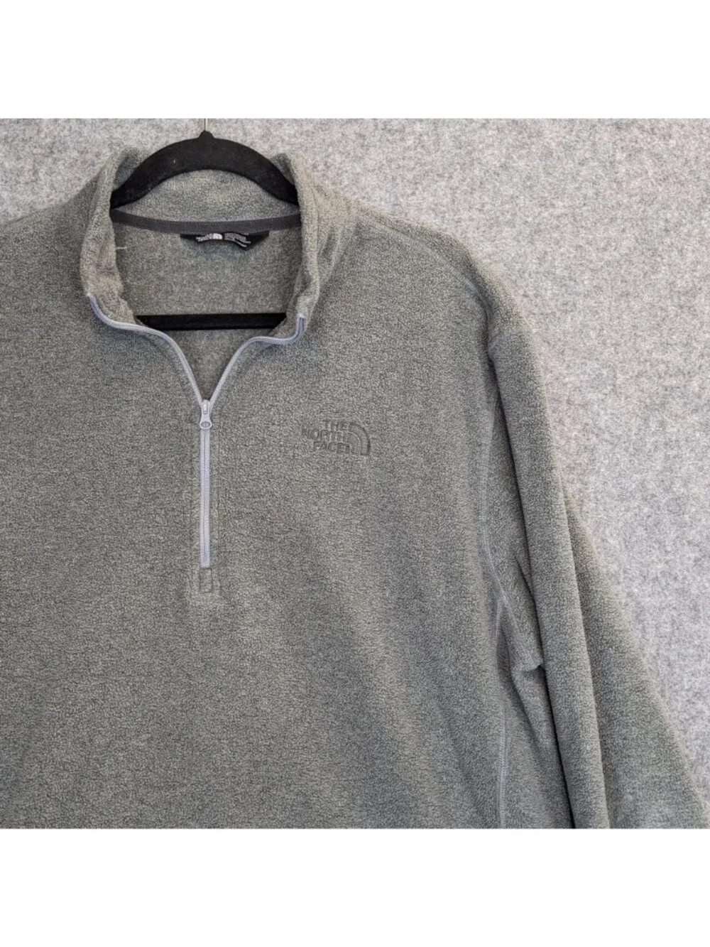 The North Face Mens XL Gray 1/4 Zip Fleece Pullover Shirt